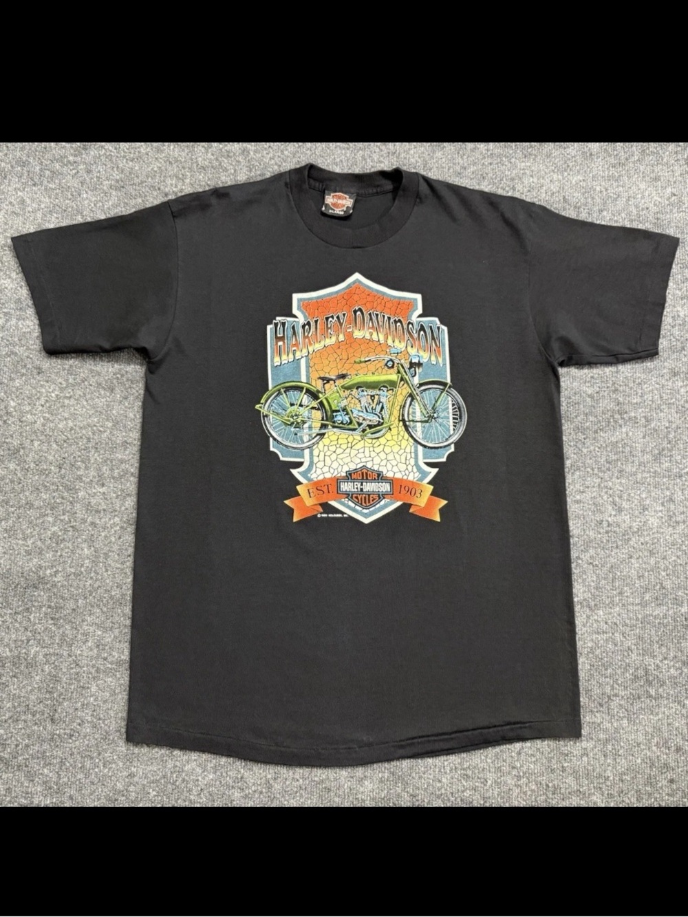 Vintage 90s Harley-Davidson T-Shirt Columbus Ohio Single-Stitch A.D Farrow Co.